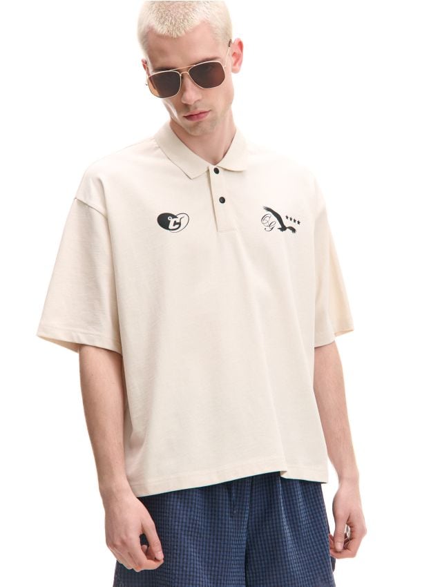 Tricou cu imprimeu Ghost of Tsushima Culoare crem - CROPP - 001HZ-01X
