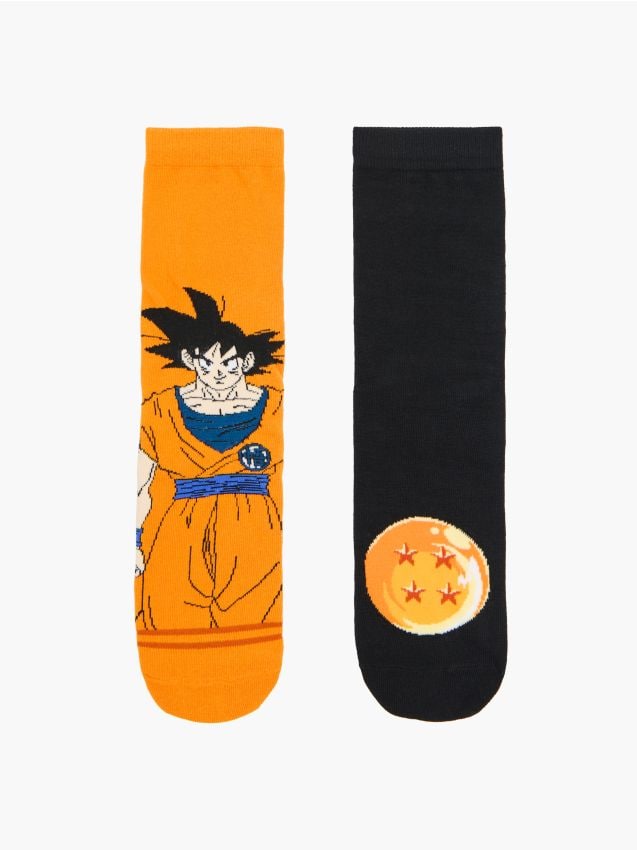 2 pack șosete cu imprimeu Dragon Ball Culoare portocaliu - CROPP