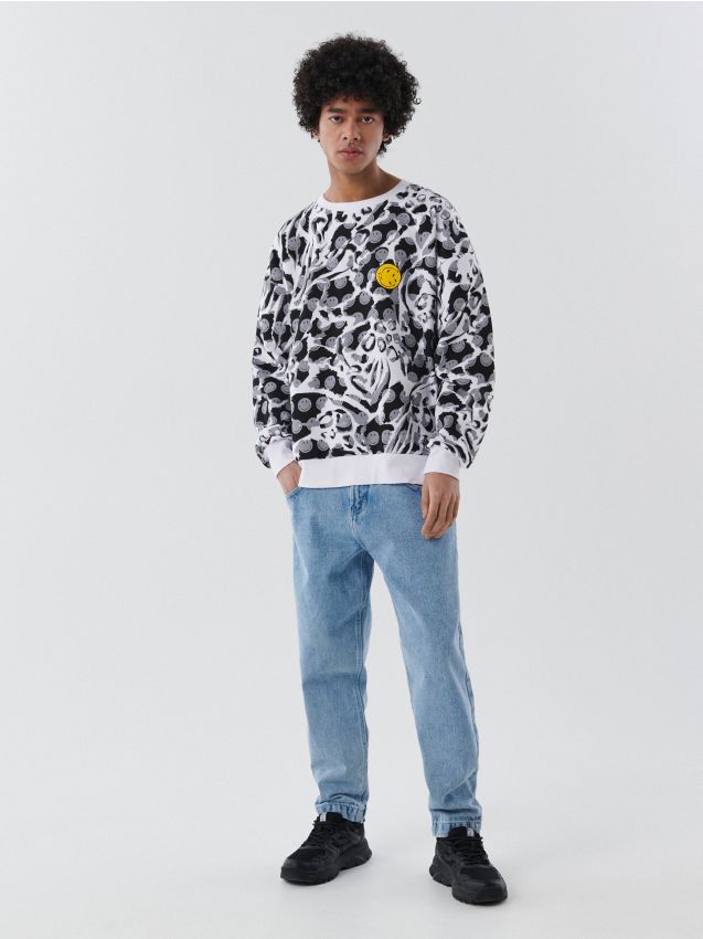 Dressipluus trükisega Smiley® - must - CROPP