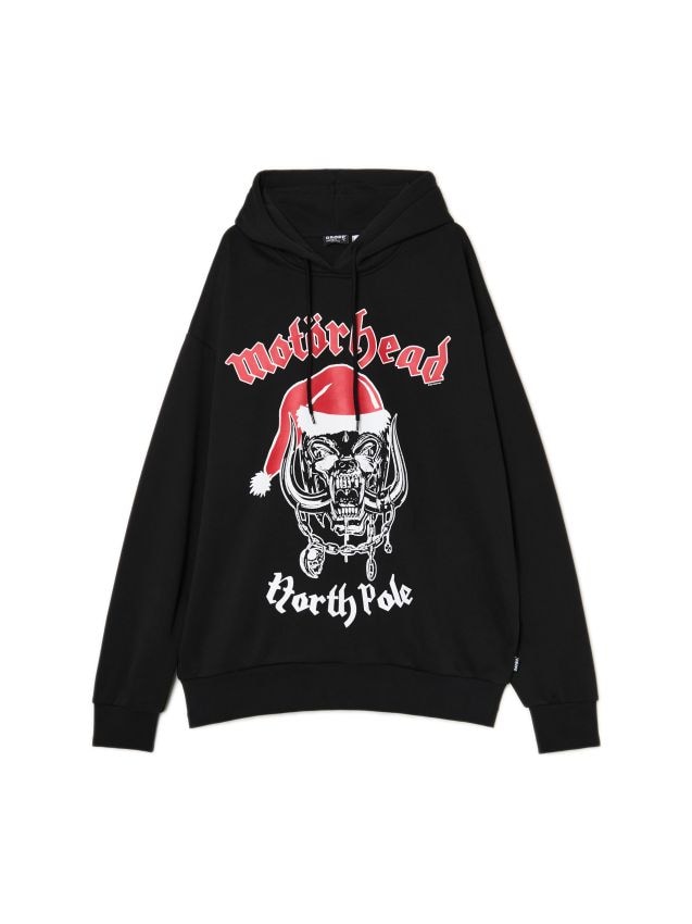 Oliwkowa bluza hoodie z naszywką UNISEX - CROPP - 952AS-97X