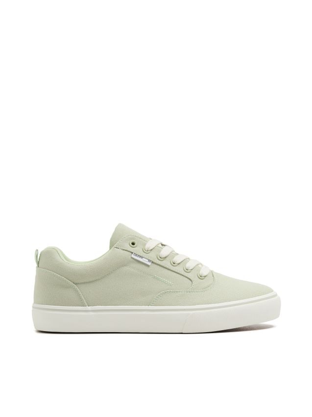 Beżowe zamszowe sneakersy - CROPP - 055DC-08X