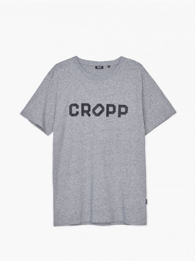 T-krekls ar apdruku Cropp - gaiši pelēks - CROPP