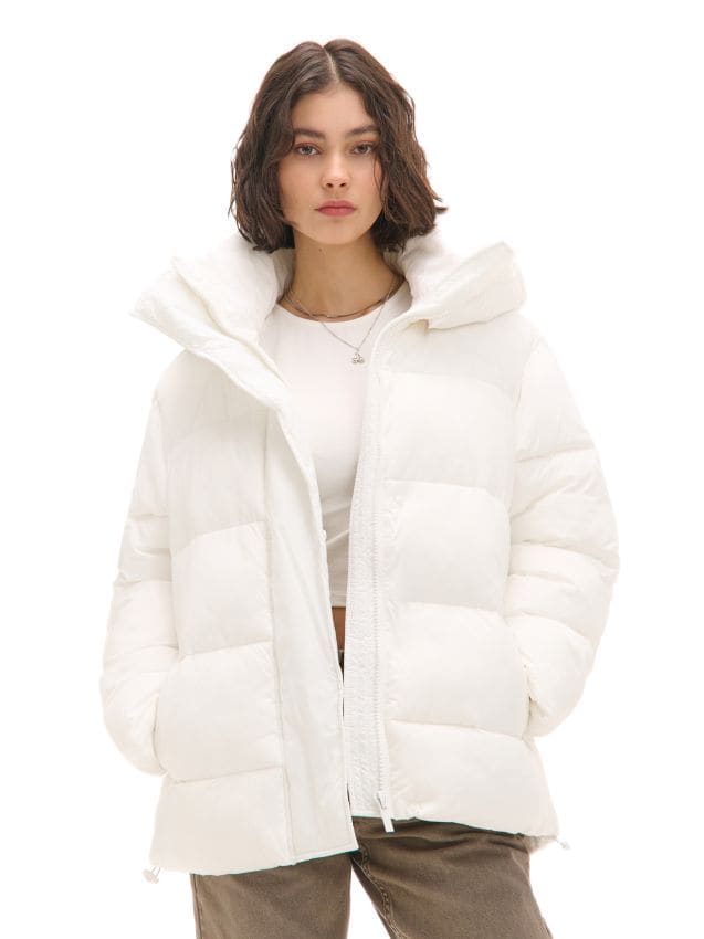 Καπιτονέ τζάκετ με κουκούλα