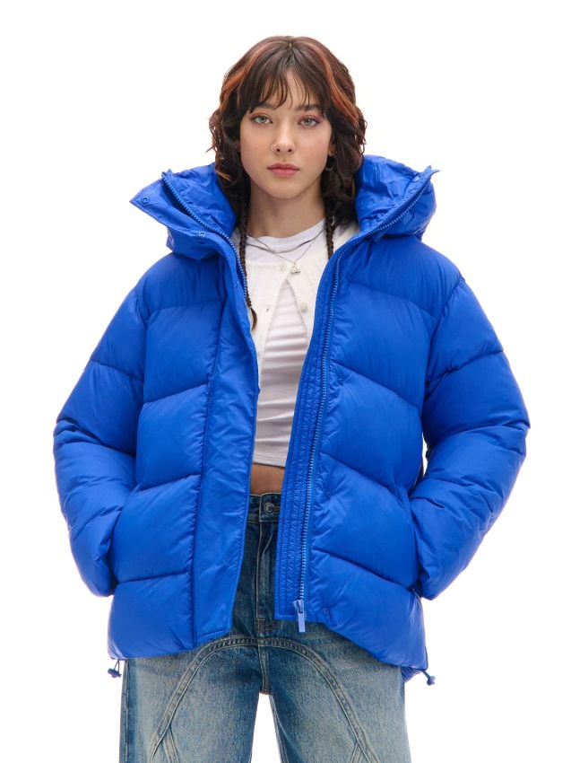 Καπιτονέ τζάκετ με κουκούλα