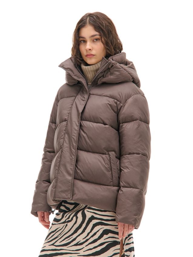 Brązowa kurtka z regulacją dołu - CROPP - 280AS-82X Brązowa kurtka z regulacją dołu - CROPP - 280AS-82X