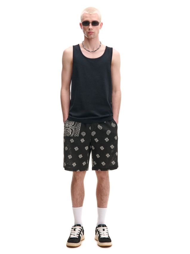 ●CHEEKY BLAKK Czarne szorty ze wzorem paisley - CROPP - 402DE-99X