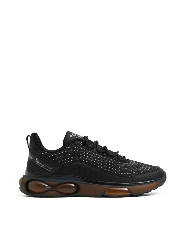 Sneakersy z elementami skórzanymi i odblaskowymi - CROPP