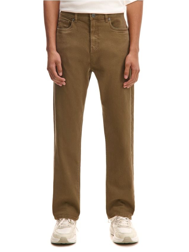 Gładkie spodnie regular fit