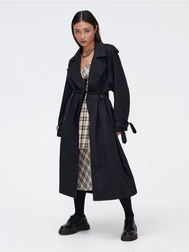 Trenchcoat - Schwarz - CROPP