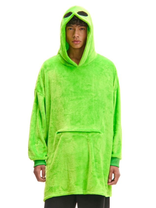 Zielona bluza snuddie UFO z etui - CROPP - 476FZ-71X