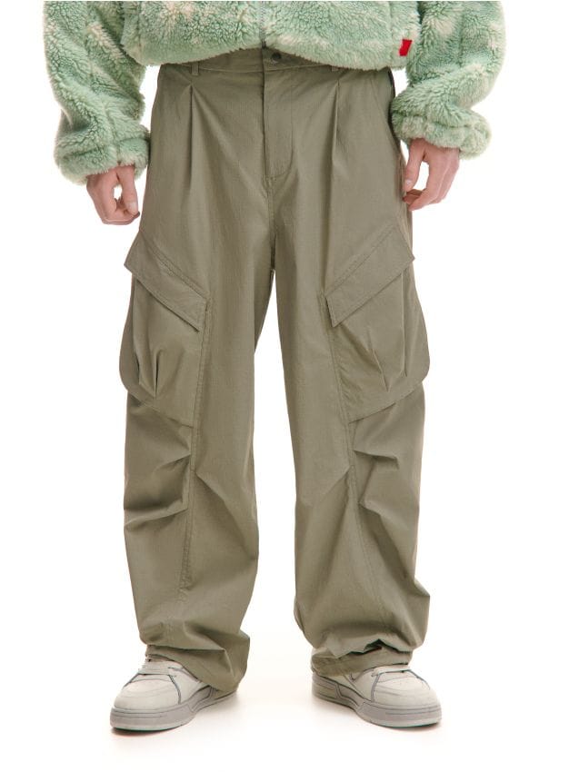 Pantaloni baggy Culoare verde-mentă - CROPP - 487DE-65X