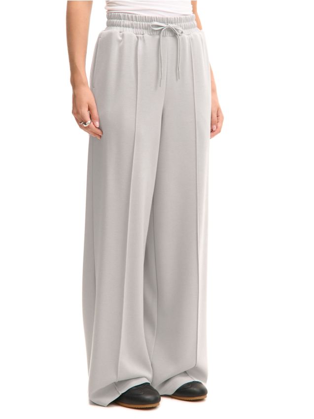 Jasnoszare spodnie wide leg z wiskozą - CROPP - 500FO-09X