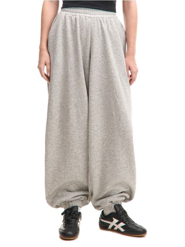 エル·アール『L』J-POPCD Szare melanżowe luźne joggery - CROPP - 518FO-09M