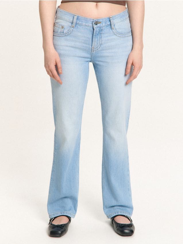 Jeansy straight slim vintage