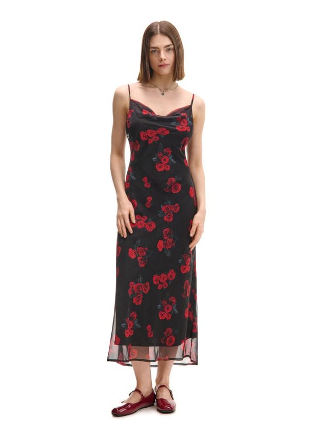 Maxi haljina s cvetnim dezenom