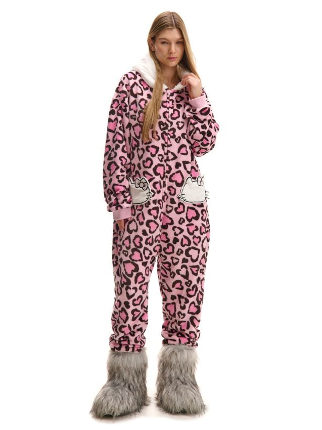 Pagliaccetto Pigiama Forever 21 X Hello Kitty | Strass Rosa | Taglia M | Nuovo Con Etichette