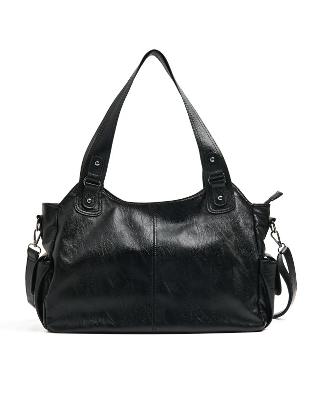 Czarna torebka crossbody z klapką - CROPP - 719FZ-99X