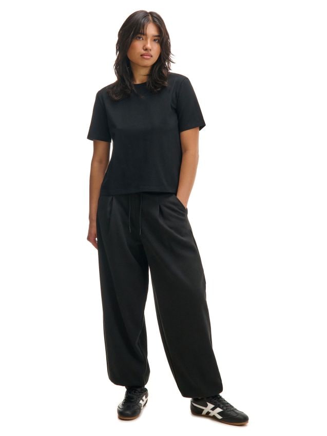 Czarna koszulka oversize - CROPP - 592FO-99X