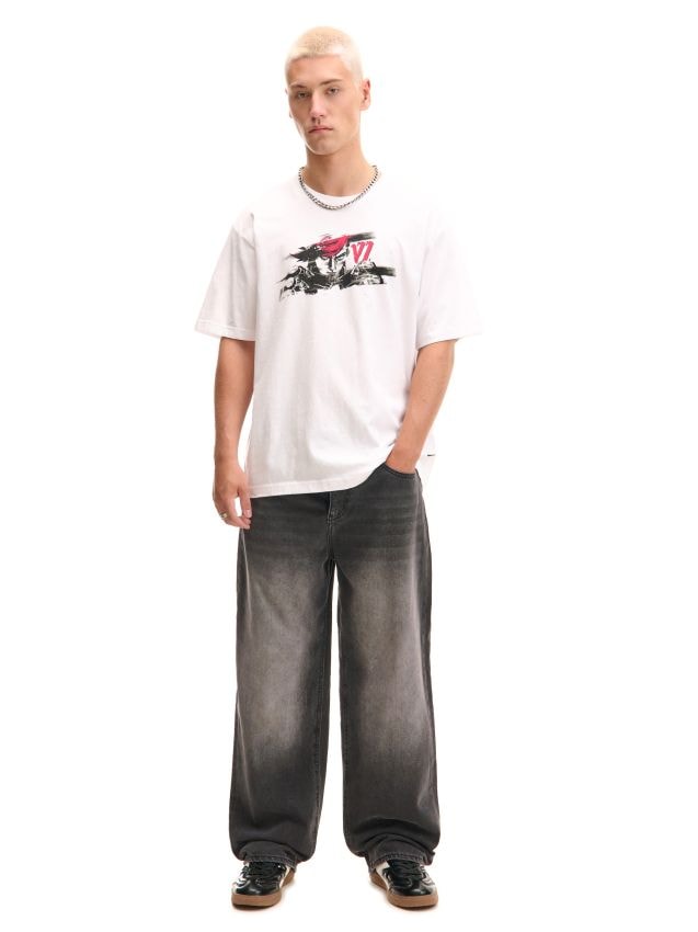 Biały T-shirt comfort - CROPP - 1355Z-00X