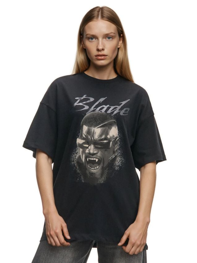 Damen T-Shirt Mit ABFLUG Aufdruck – Schwarz, Aus Weicher Baumwolle, Größen S/M/L, Nicht Enganliegend