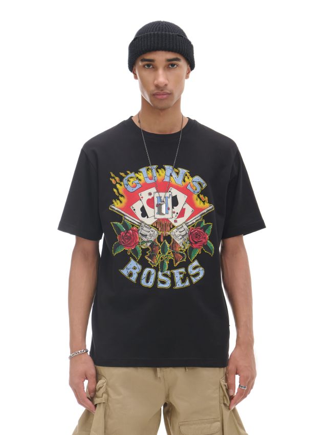 Czarna koszulka Guns N' Roses - CROPP - 626AT-99X
