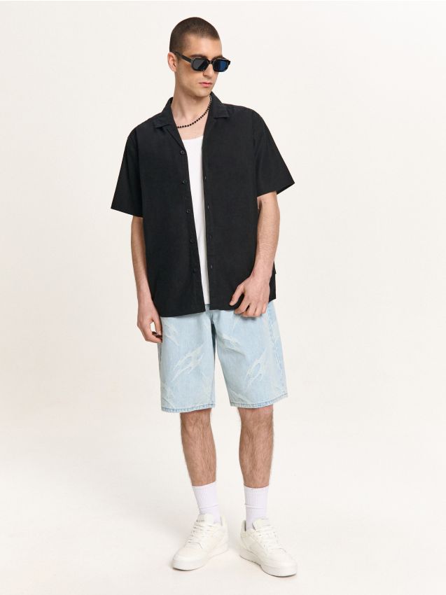 Džinsiniai šortai baggy Spalvos mėlyna - CROPP - 629HX-05J