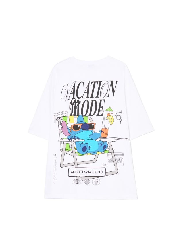 Tricou albă cu imprimeu Stitch Culoare alb - CROPP - 634DE-00X