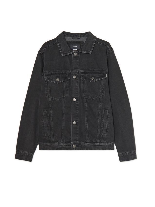 Czarna jeansowa katanka boxy - CROPP - 722FO-99J