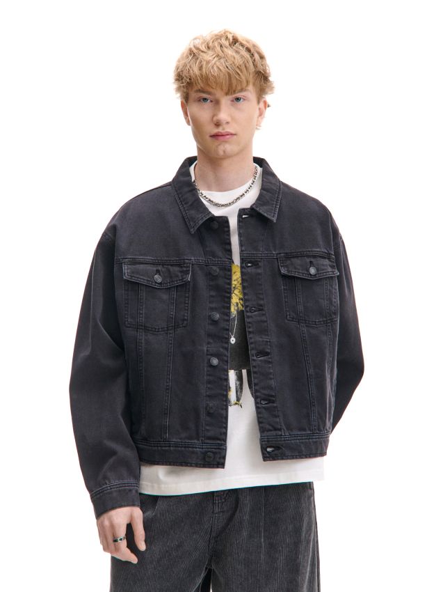優れた品質 - sprania efektem z katana jeansowa Czarna CROPP 669DD-99J - スーツ・フォーマル・ドレス