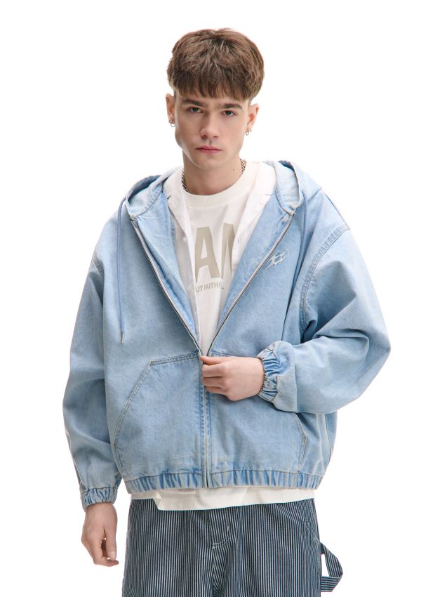 Jasna jeansowa kurtka katana - CROPP - 672DD-50J