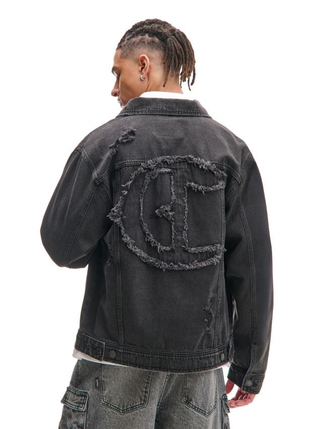 Jeansowa katana z aplikacją na plecach - CROPP - 675DD-99J