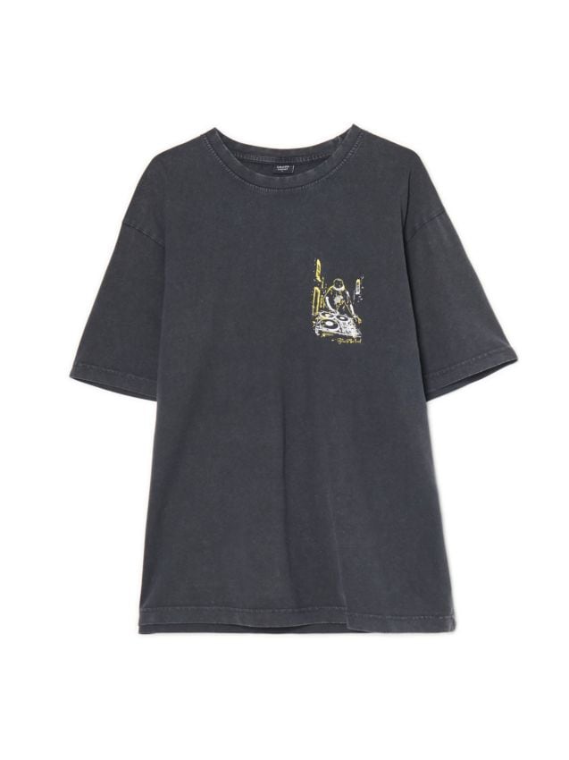 【SATIIIZ】Cien Linwood Over T-Shirt Cien Linwood Over T-Shirt - satiiiz
