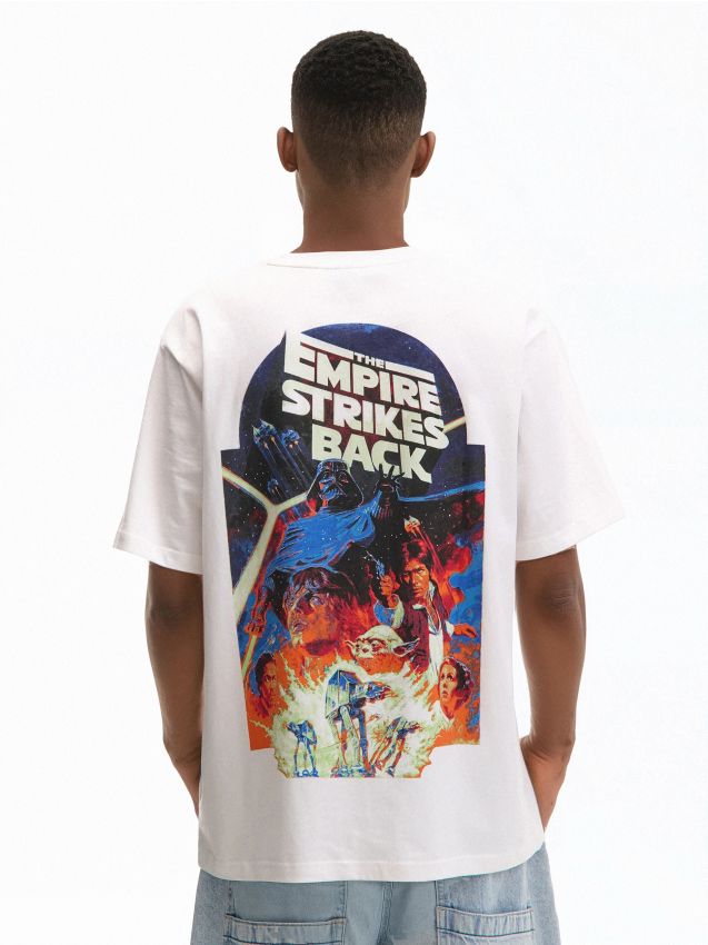 Біла футболка з принтом Star Wars The empire strikes back Колір