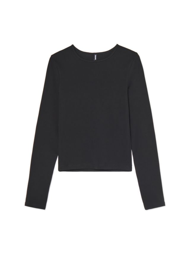 Y's FLAKE PATTERN LONG SLEEVE T 黒2 Y's SNOWFLAKE PATTERN LONG SLEEVE T 黒2