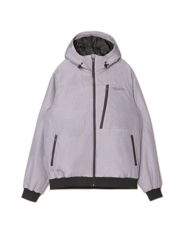 Szara sportowa kurtka z kapturem - CROPP - 7314M-09M