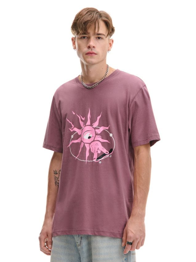 T-shirt z nadrukiem dla skaterów - CROPP - 753DE-34X