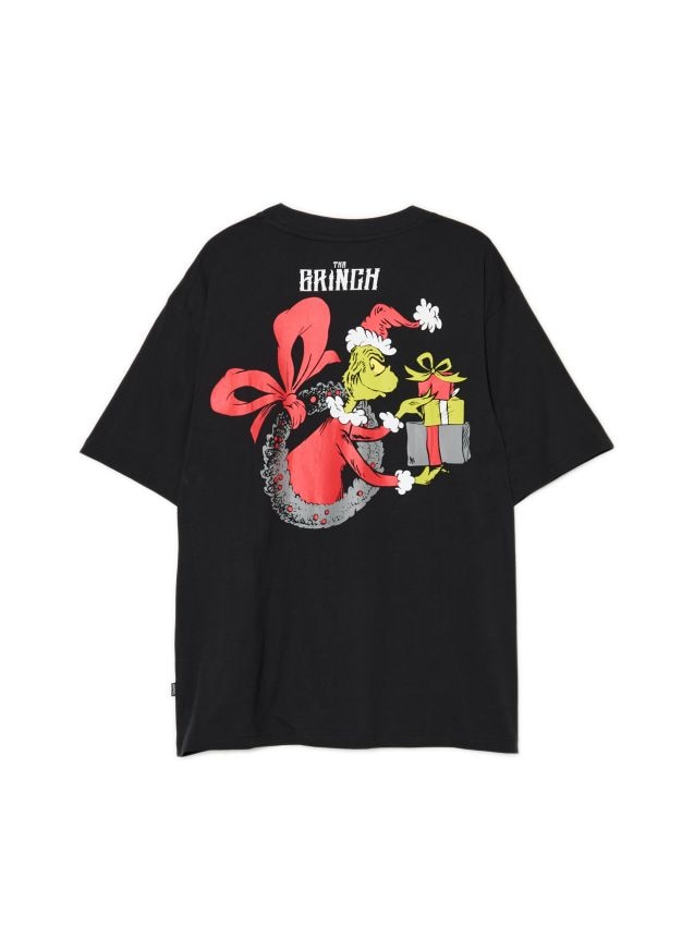 ちゅん Різдвяна чорна футболка Grinch Колір чорний - CROPP - 771AT-99X
