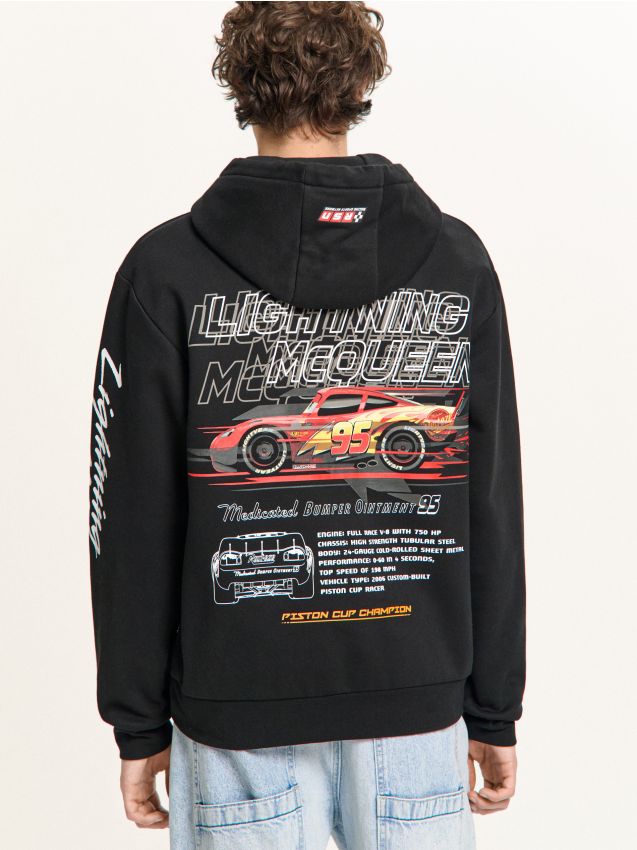 Чорне худі з принтом Lightning McQueen Cars Колір чорний - CROPP