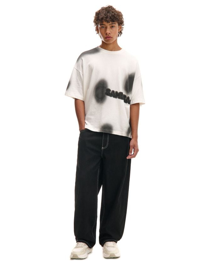 Jeansy super baggy z kontrastowymi przeszyciami - CROPP - 811FO-99X