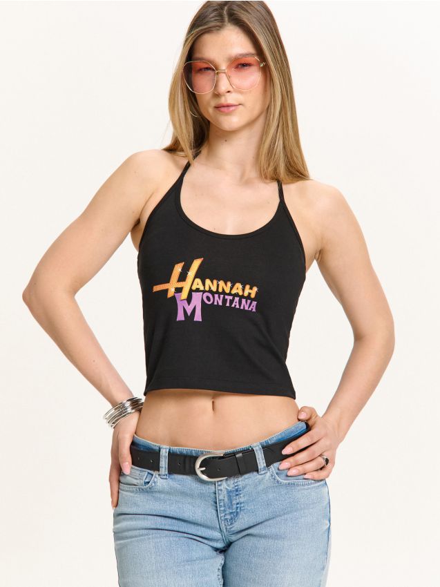 Топ на зав'язці Hannah Montana Колір чорний - CROPP - 844FL-99X
