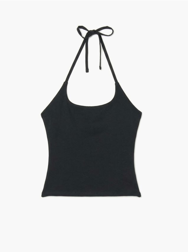 Tank top Culoare negru - CROPP - 2276W-99X