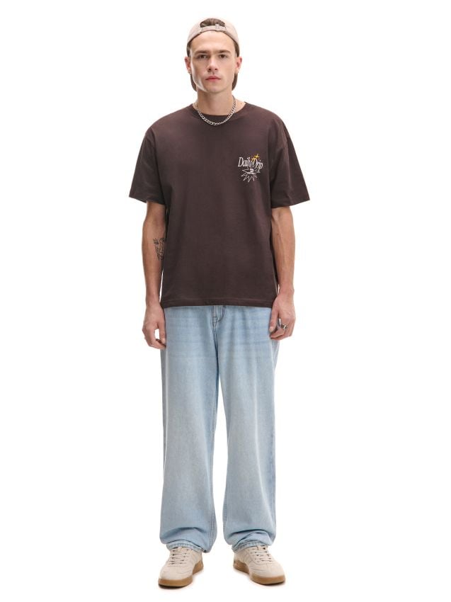 Błękitne jeansy relaxed fit
