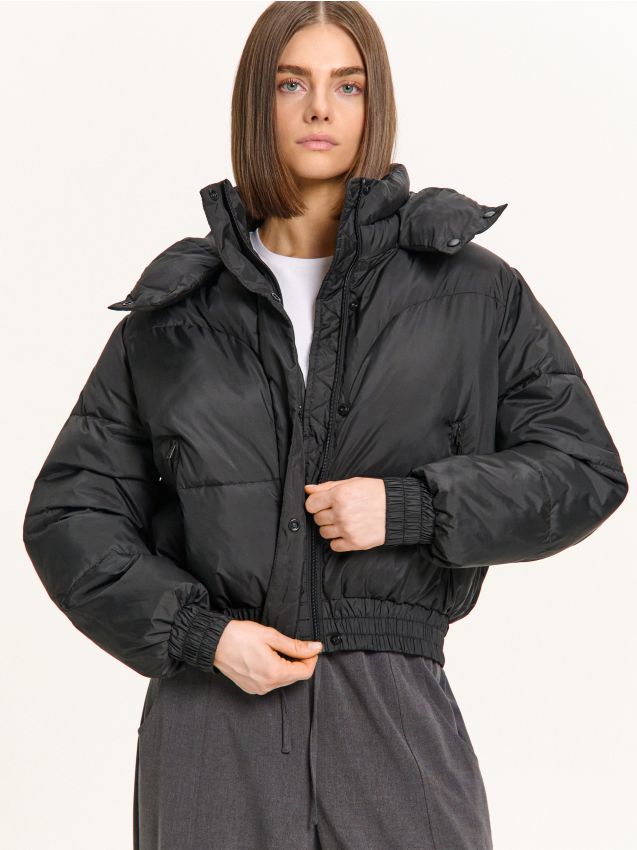 REPUBLX Wnterjacke LUCLLE Damen Gefütterte Dcke Glanz Wnter Jacke