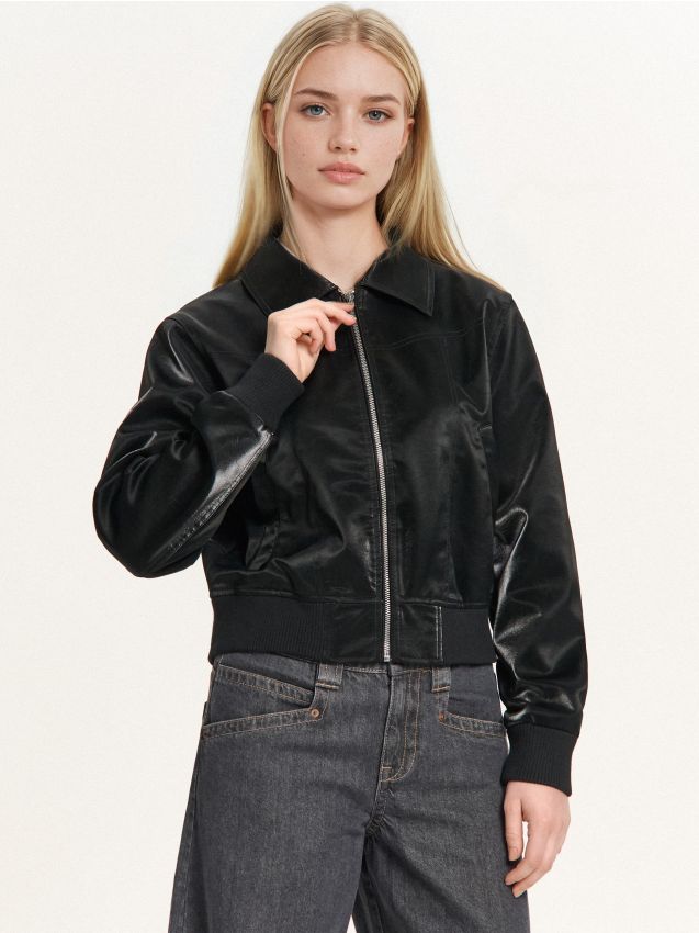 KABAブラック38 Geacă din imitație de piele Culoare negru - CROPP - 926HW-99X