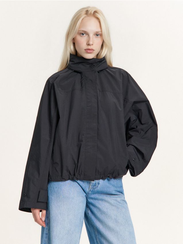 Geacă biker oversized Culoare negru - CROPP - 5415D-99X