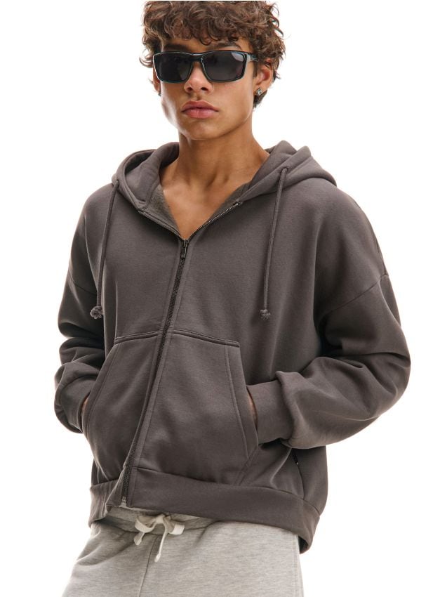 Bluza z kapturem z ozdobnymi wycięciami - CROPP - 700AO-80X