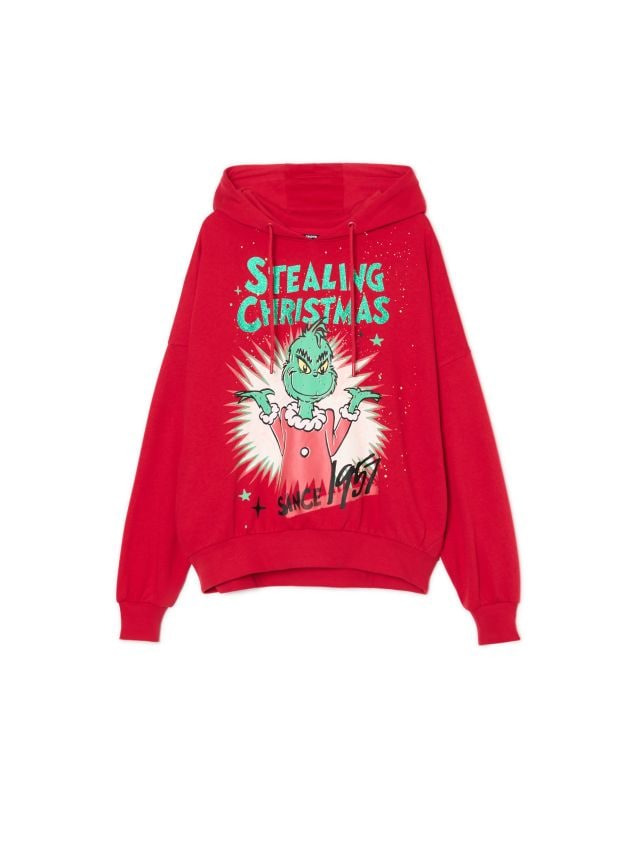 Felpa natalizia Grinch Colore Rosso CROPP 955AQ-33X - Main Image