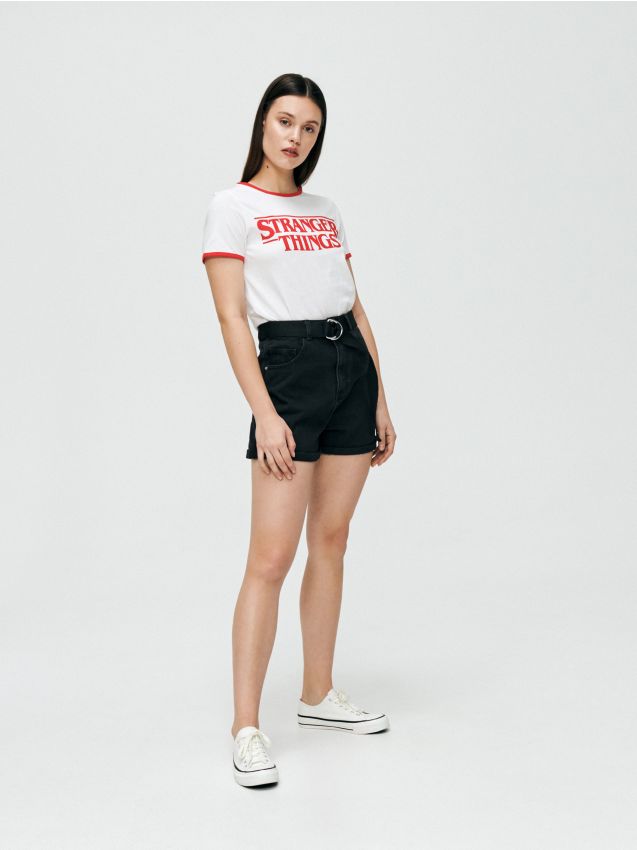 Denim mom fit shorts - Schwarz - CROPP