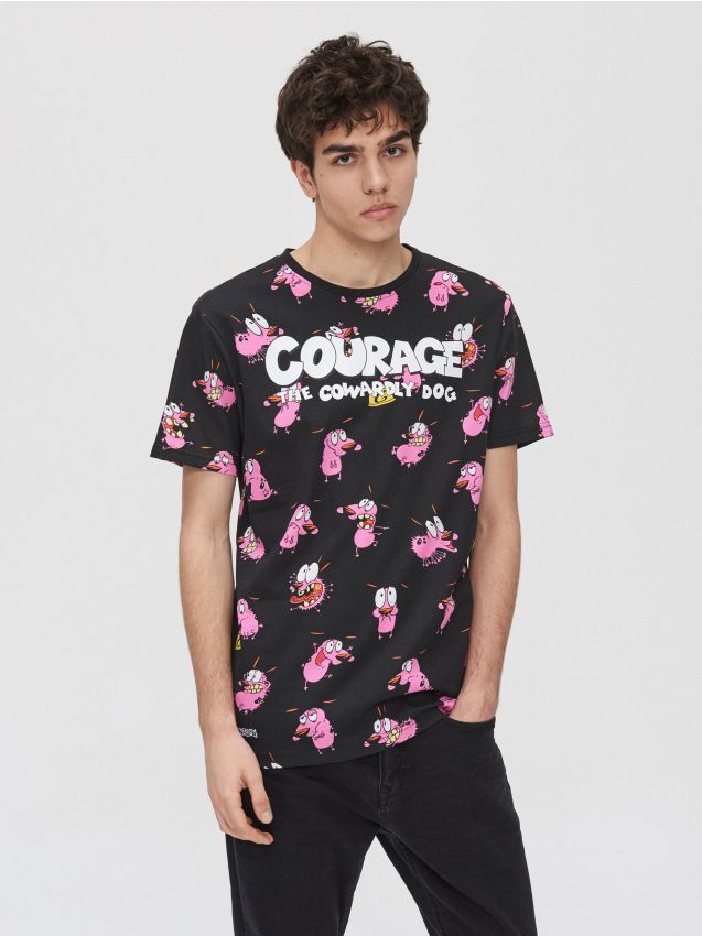 Tricou Courage the Cowardly Dog Culoare negru - CROPP - ZI405-99X
