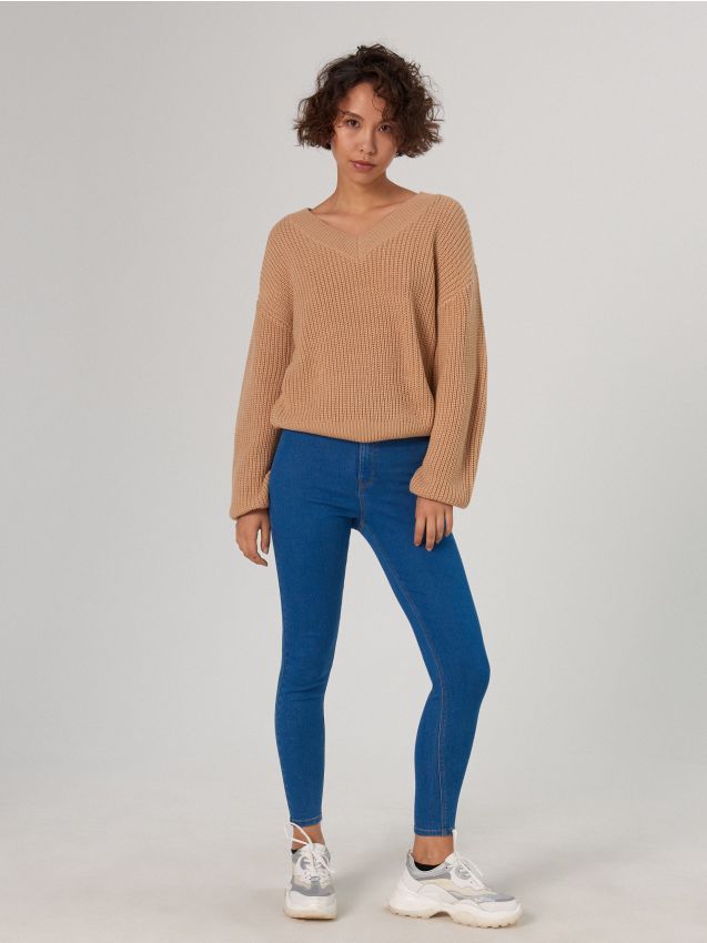 Джинсы skinny fit - Голубой - CROPP